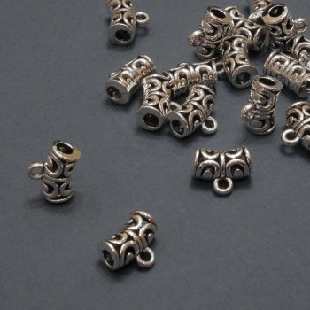 Bail holder hardware, 6x12 mm, hole Ø 3.2 mm, packaging 20 g ± 18 pcs