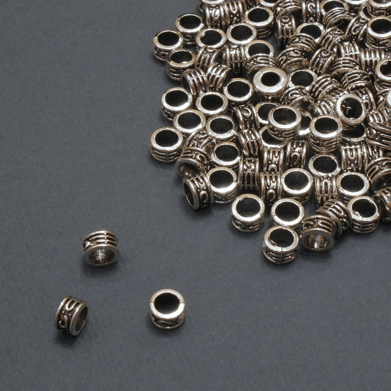 Bead Insert Findings, inner diameter 3.2 mm, 5×3 mm, packaging 20 g, 134 pcs (±)