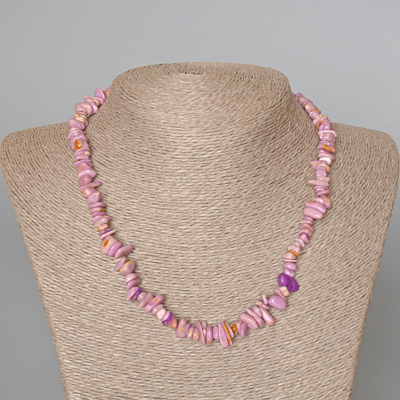 Fosfosiderite Necklace (named) chip 9x3 mm, length 47 cm