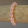 Pink Quartz Bracelet natural stone smooth bead, diameter 10mm±, length 18cm± (stretch)