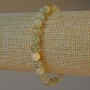 Bracelet Phantom Quartz with Rutile, natural stone, smooth bead, diameter 6.5 mm, length 18 cm (stretch)