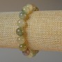 Phantom Quartz with Rutile Bracelet, natural stone, smooth beads, 10 mm diameter, 18 cm length ± (stretch)