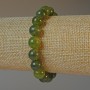Jadeite Bracelet, Natural Stone, Smooth Bead, 10 mm Diameter ±, 18 cm Length ± (Stretch)