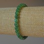 Bracelet with natural chrysoprase, smooth beads, diameter 6.5 mm, length 18 cm +/- (stretch)