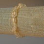 Bracelet with Citrine Quartz natural unpolished stone, faceted, diameter 6x7mm, length 18cm (stretch)