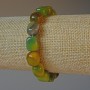 Agate Bracelet, Natural Stone Bar, 9x12 mm, Length 18 cm, Stretch