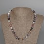 Necklace Botswana Agate natural stone smooth beads, diameter 10 mm, length 48 cm