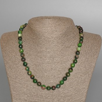 Zoisite Necklace (Imitation), Faceted Bead, 8 mm diameter, 48 cm length