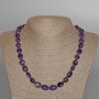 Natural Amethyst Necklace with Faceted Beads, Diameter 10x13 mm, Length 50 cm ±