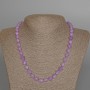 Lavender Amethyst Necklace with natural stone, faceted bead, 8 mm diameter, 49 cm length