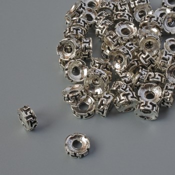 Bead-insert findings, diameter 8x2.5 mm, hole diameter 2.2 mm, packaging 38 pcs, 20 g