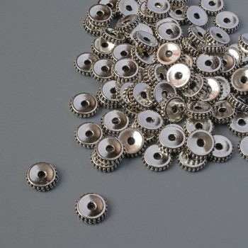 Bead-insert finding, diameter 6×1.5 mm - packaging 90 pcs - 20 g