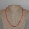 Rhodonite Necklace, Natural Stone, Faceted Beads, 7×9 mm diameter, approx. 49 cm length