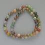 Multicolor Jasper Beads, natural stone, smooth round beads, 6.5 mm diameter, 38 cm length, on a thread