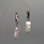 Baroque Pearl Earrings with a gasoline tint, diameter 10×18 mm, length 37 mm, English clasp