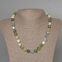 Green Opal Necklace, natural stone, smooth beads, diameter 10 mm, length 47 cm