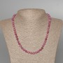 Beaded Necklace Rubellite Tourmaline – Natural Stone, Faceted Beads, 6 mm Diameter, 50 cm Length ±