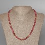 Polychrome Tourmaline Necklace, Faceted Bead, 6.5 mm diameter, 49 cm length