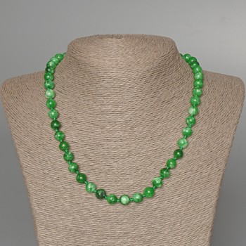 Necklace Chrysoprase (imitation) smooth beads, diameter 8mm±, length 48cm±