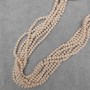 Beige Czech Crystal Faceted Rondelle Beads, 6x5mm, 41mm length on a thread