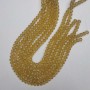 Beads Czech Crystal Transparent Champagne Faceted Rondelle, 8x6 mm diameter, 40 mm length +/- on a beading thread
