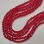 Red Transparent Czech Crystal Faceted Rondelle Beads, 6x5 mm, 37 mm Length on Beading Thread