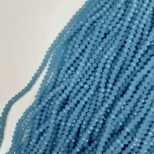 Blue Faceted Czech Crystal Beads