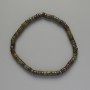 Jasper Bracelet 'Dragon's Blood' natural stone discs, diameter 4.5×2.5 mm, length 18 cm (stretch)