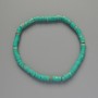 Turquoise Variscite Bracelet (pressed) Discs, diameter 4.5×2.5 mm, length 18 cm (stretch)