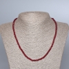 Necklace with imitation tourmaline, faceted rondel, diameter 4x3 mm ±, length 47 cm ±