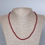 Necklace with imitation tourmaline, faceted rondel, diameter 4x3 mm ±, length 47 cm ±