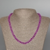 Amethyst Necklace (Imitation) Faceted Rondelle, diameter 6x4 mm, length 49 cm +