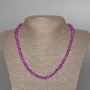 Amethyst Necklace (Imitation) Faceted Rondelle, diameter 6x4 mm, length 49 cm +