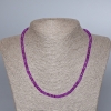 Amethyst Necklace (Imitation) Faceted Rondelle, diameter 4.5×2.5 mm, length 48 cm ±