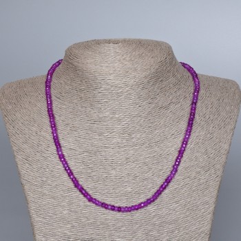 Amethyst Necklace (Imitation) Faceted Rondelle, diameter 4.5×2.5 mm, length 48 cm ±