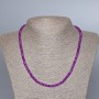 Amethyst Necklace (Imitation) Faceted Rondelle, diameter 4.5×2.5 mm, length 48 cm ±