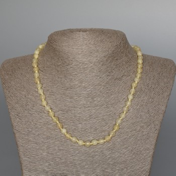 Citrine necklace with natural citrine, faceted bead, 6 mm diameter, length 47 cm ±