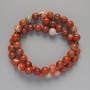 Red Jasper Beads natural stone smooth round beads, diameter 8mm, length 39cm on thread