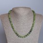 Jadeite Necklace, Canadian natural stone, faceted rondelle, diameter 8x6 mm, length 48 cm