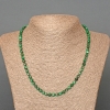 Malachite necklace, natural stone, faceted cube beads, diameter 4.5 mm+-, length 50 cm+