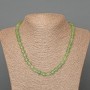 Jade Necklace with Natural Jade Stone, Faceted Cube Beads, 7 mm Diameter, 49 cm Length ±