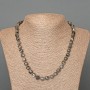 Labradorite Necklace with natural stone, faceted cube beads, 7 mm diameter, 50 cm length