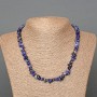 Sodalite Necklace with natural stone chips, 8×4 mm beads, length 47 cm