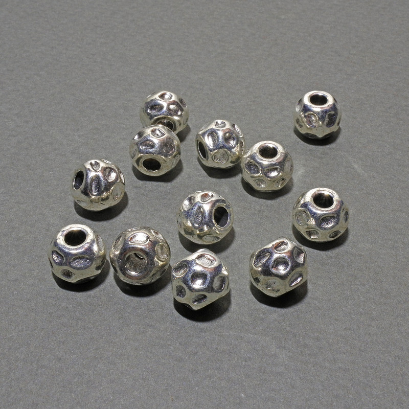 Bead insert fittings, size 9×7.5 mm, 5 mm ±, inner diameter ~3 mm, packaging 12 pcs ± 20 g