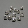 Bead insert fittings, size 9×7.5 mm, 5 mm ±, inner diameter ~3 mm, packaging 12 pcs ± 20 g