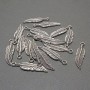 Hardware pendant Feather, dimensions 7.5×30 mm +- packaging 17 pcs +- 20 g