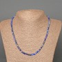 Lapis Lazuli Necklace with Natural Gemstone, Faceted Cube Beads, 4 mm diameter ±, 47 cm length ±