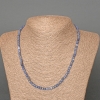 Sponge Coral Necklace with natural faceted cube beads, 4 mm diameter, 47 cm long