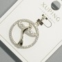 Pendant 'Bird' Xuping rhodium-plated with white crystals, diameter 22mm, length 31mm