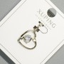 Pendant 'Heart' Xuping with White Crystal, diameter 15x14, 5mm + -, length 23mm +-, rhodium